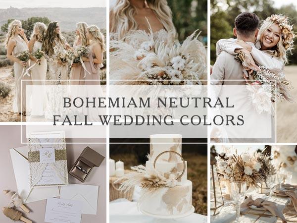 5 Bohemian Fall Wedding Colors with Rust Neutral Hues